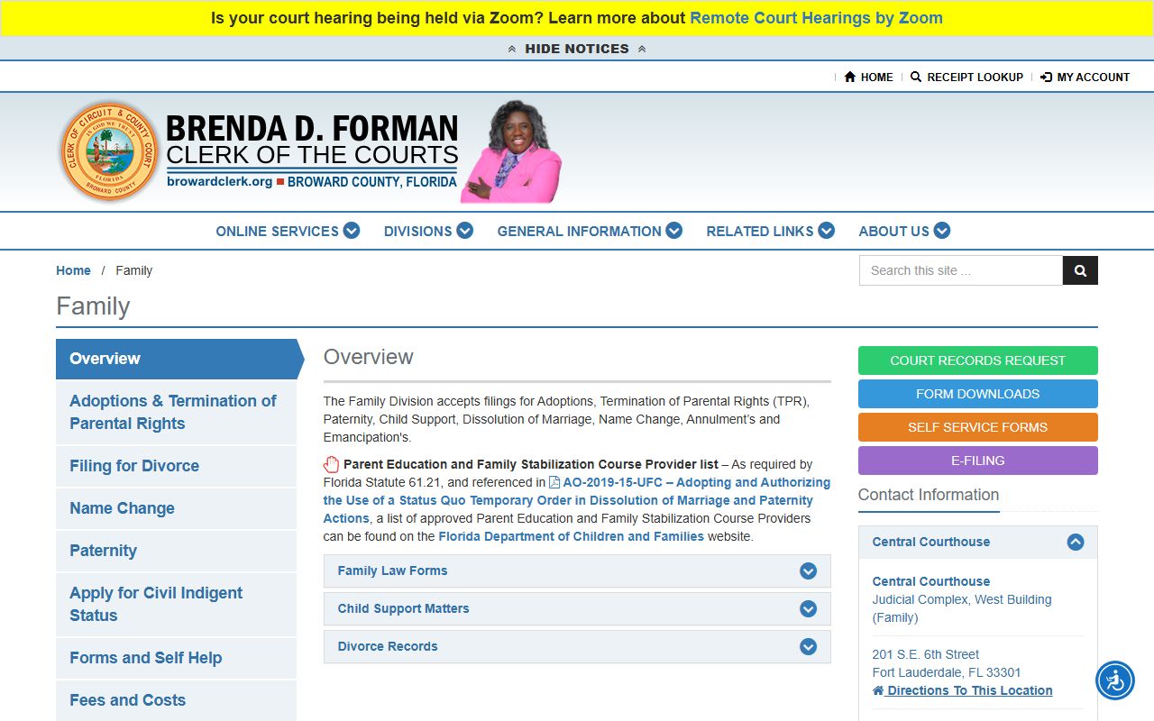 Broward County divorce records source