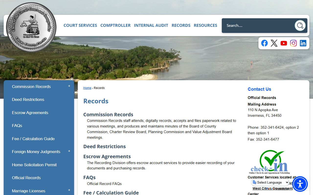 Citrus County divorce records source