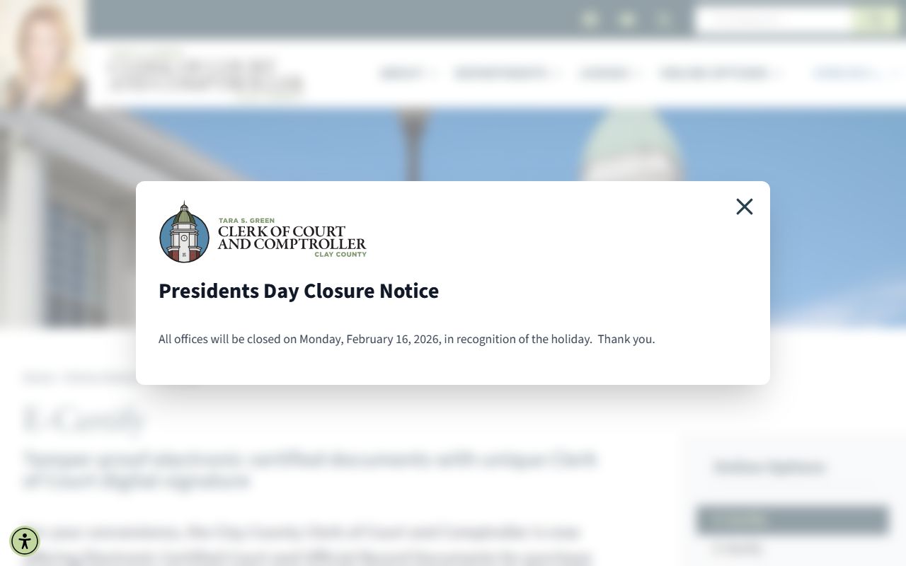 Clay County divorce records source