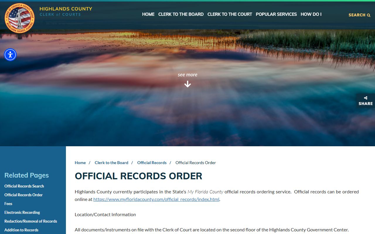 Highlands County divorce records source